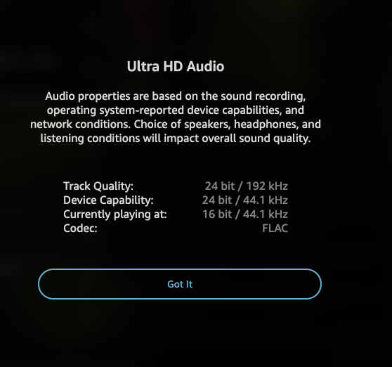 Highest Audio Quality of Amazon Music